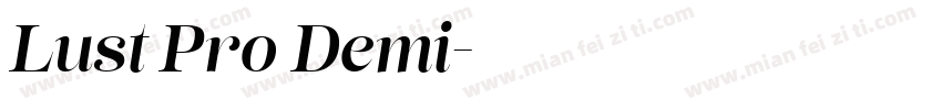 Lust Pro Demi字体转换